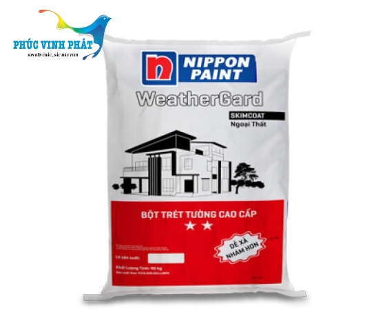 Bột trét tường ngoại thất Nippon Skimcoat WeatherGard