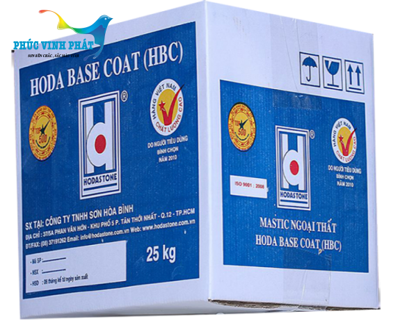 SƠN NỀN CHỐNG NỨT HODA BASE COAT – HBC WTC – Phun gai -Có hạt, Trắng