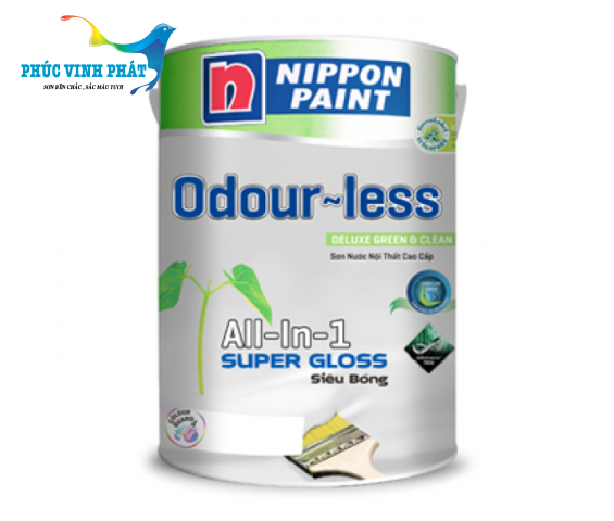 Sơn nội thất Nippon Odour-Less All-In-1 Siêu Bóng